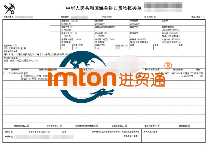 印度綠寶石進(jìn)口報(bào)關(guān)流程